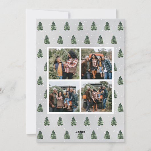 Rustikale Foto Weihnachtsbaumfarm Feiertagskarte (Rückseite)