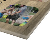 Rustikale Fotocollage Familienname & Monogramm Schneidebrett (Ecke)