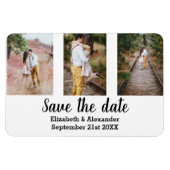 Rustikale FotoCollage Save the Date Magnet (Horizontal)
