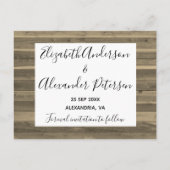 Rustikale FotoCollage Save the Date Postkarte (Rückseite)