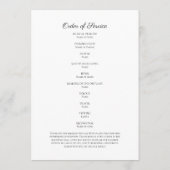 Rustikale Fotofeier der Lebensordnung Programm (Rückseite)