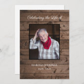 Rustikale Fotofeier der Lebensordnung Programm (Vorne/Hinten)