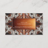 Rustikale Fotografie mit mehrfarbigen Lederspitzen Visitenkarte (Rückseite)