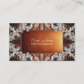 Rustikale Fotografie mit mehrfarbigen Lederspitzen Visitenkarte (Vorderseite)