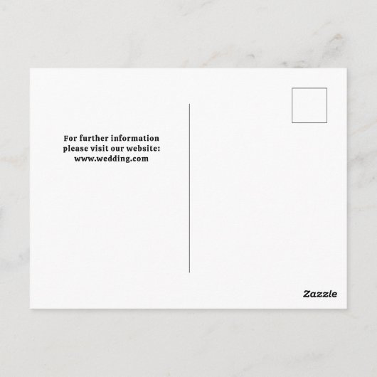 Rustikale Fotohochzeit rettet das Datum Postkarte (Rückseite)