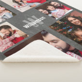 Rustikale Fotolage Monogram Modern Chalkboard Sherpadecke (3/4)