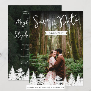 Rustikale Fotomodelle und Formen von Brettern Save The Date