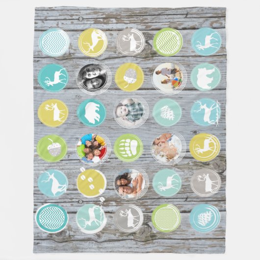 Rustikale Fotos aus Stallholz Fleecedecke (Vorderseite)