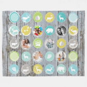 Rustikale Fotos aus Stallholz Fleecedecke (Vorderseite (Horizontal))