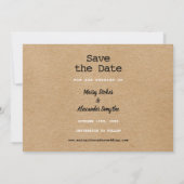 Rustikale Fotos der Kindheit Save the Date (Rückseite)