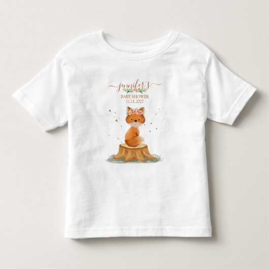 Rustikale Fox-Baby-Party Kleinkind T-shirt (Vorderseite)