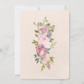 Rustikale Frame Pink Burgund Floral Bestätigung Einladung (Rückseite)