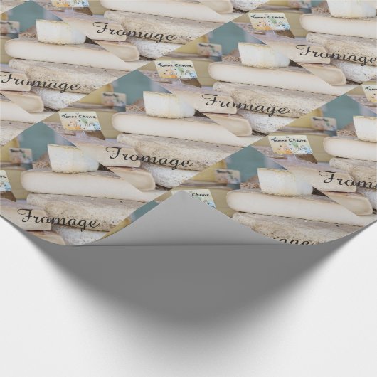 Rustikale französische Käse-Auswahl Geschenkpapier (Ecke)