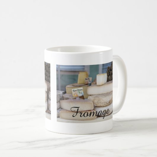 Rustikale französische Käseauswahl Kaffeetasse (VorderseiteRechts)