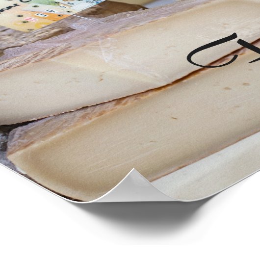 Rustikale französische Käseauswahl Poster (Ecke)