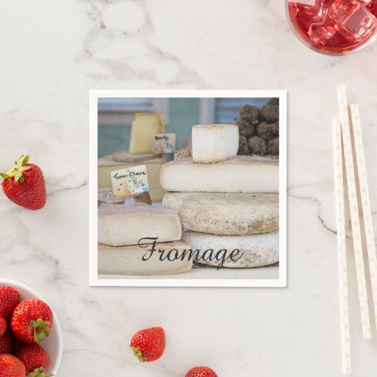 Rustikale französische Käseauswahl Serviette (Beispiel)