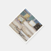 Rustikale französische Käseauswahl Serviette (Ecke)