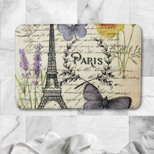 rustikale französische Landskripte paris eifftower Badematte