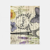 rustikale französische Landskripte paris eifftower Fleecedecke (Vorderseite)