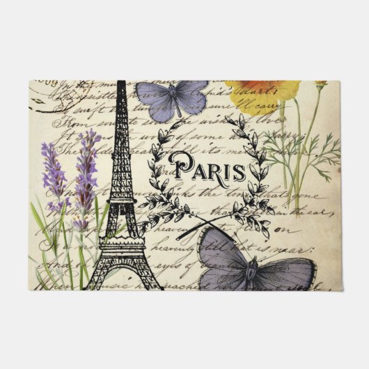 rustikale französische Landskripte paris eifftower Fußmatte (Vorderseite)