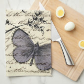 rustikale französische Landskripte paris eifftower Geschirrtuch (Viertel Falte)