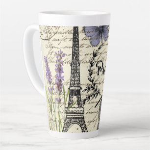 rustikale französische Landskripte paris eifftower Milchtasse