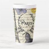 rustikale französische Landskripte paris eifftower Milchtasse (Vorderseite)