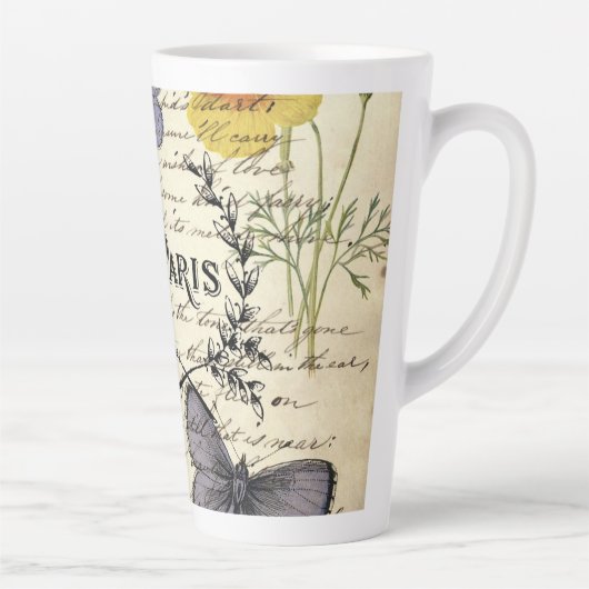 rustikale französische Landskripte paris eifftower Milchtasse (Rechts)