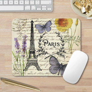 rustikale französische Landskripte paris eifftower Mousepad