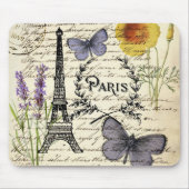 rustikale französische Landskripte paris eifftower Mousepad (Vorne)