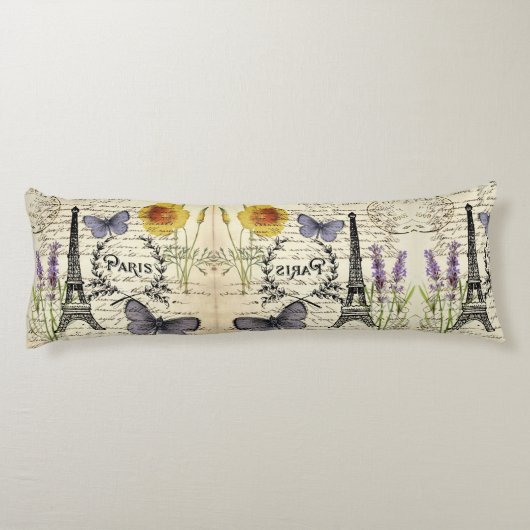 rustikale französische Landskripte paris eifftower Seitenschläferkissen (Rückseite)