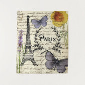 rustikale französische Landskripte paris eifftower Wandteppich (Vorderseite)