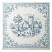Rustikale französische Provinz Shabby Chic Vintage Fliese (Vorderseite)