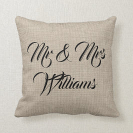 Rustikale Frau u. Frau Pillow Kissen