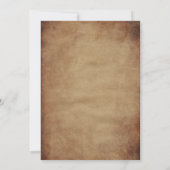 Rustikale Freemason Masonry Black Masonic Einladung (Rückseite)