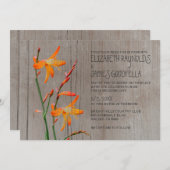 Rustikale Freesia Wedding Einladungen (Vorne/Hinten)