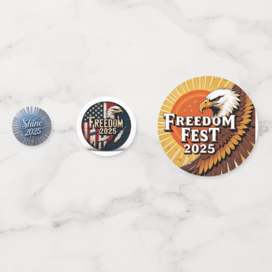 Rustikale Freiheit Konfetti (Rückseiten)