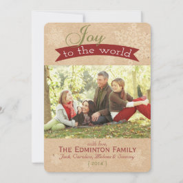 Rustikale Freude an der Weihnachtskarte der Welt Feiertagskarte