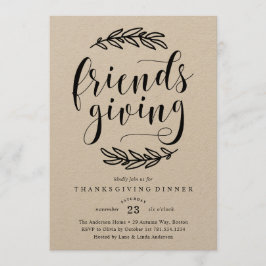 Rustikale Freunde geben Einladung zum Abendessen