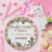 Rustikale Friendsgiving Erntedank Holiday Party Pappteller (Party)