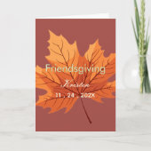 Rustikale Friendsgiving-Feier mit benutzerdefinier Karte (Vorderseite)