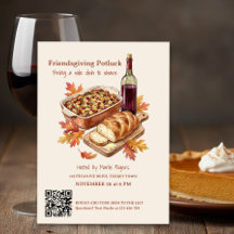 Rustikale Friendsgiving-Potluck-Party