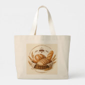 Rustikale frische Brot Bäckerei Tasche Design mit (Rückseite)