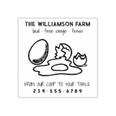 Rustikale Frische Eier Familienbetrieb Moderner Ei Gummistempel (Prägung)