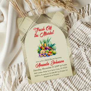Rustikale frische Obst-Bridal-Shower direkt vom Ma Einladung