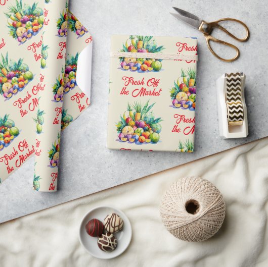 Rustikale frische Obst-Bridal-Shower direkt vom Ma Geschenkpapier (Kunsthandwerk)