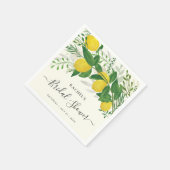 Rustikale frische Zitronen-Papier-Napkin Serviette (Ecke)