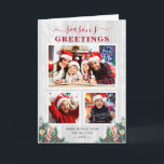 Rustikale Frohe Festtage aus Weißholz 3 Foto Feiertagskarte<br><div class="desc">Senden Sie Ihre Grüße der Saison mit dieser "Rustic Birch Bark Mistletoe Happiest Holidays 3-Foto Holiday Card". (1) Für weitere Anpassungen klicken Sie bitte auf den Link "Weiter anpassen" und verwenden Sie unser Designwerkzeug, um diese Vorlage zu ändern. (2) Wenn Sie Thicker-Papiere / Matte Finish bevorzugen, können Sie den Matte...</div>