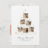 Rustikale Frohe Verheiratete Weihnachtskarte Einladung (Vorne/Hinten)