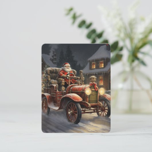 Rustikale frohe Weihnachten mit Weihnachten (Stehend Vorderseite)